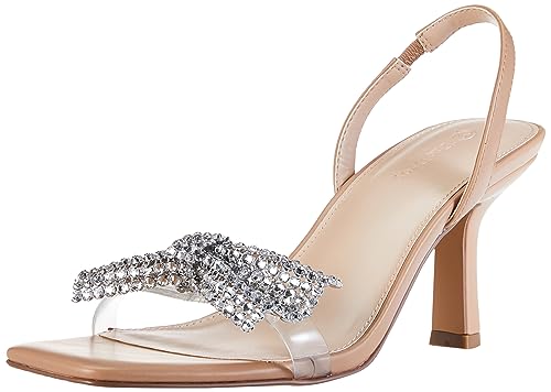 The Drop Women's Slingback-Sandalette Kate mit Schleife, Hellbraun/Transparent, 38.5 von The Drop