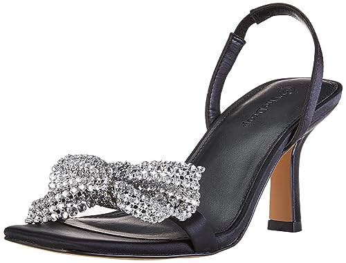 The Drop Women's Slingback-Sandalette Kate mit Schleife, Schwarz, 37.5 von The Drop