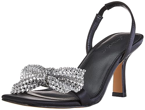 The Drop Women's Slingback-Sandalette Kate mit Schleife, Schwarz, 38.5 von The Drop