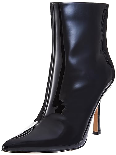 The Drop Women's Stiefelette Gail mit Absatz, Schwarzes Lackkunstleder (PU), 36.5 von The Drop