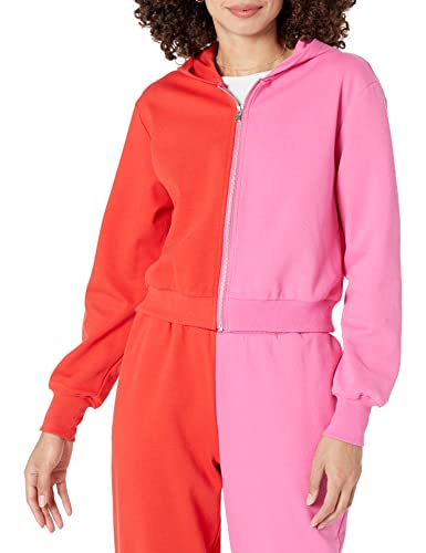 The Drop Women's Yen Colorblock Hoodie, Rose Pink, XS von The Drop