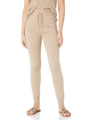 The Drop Yara Ribbed Pull-on Sweater Legging Jogginghose, Heather Sand, XS von The Drop