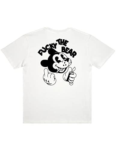 The Dudes Fucky T-Shirt Herren (as3, Alpha, l, Regular, Regular, Off-White) von The Dudes