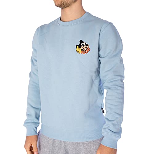 The Dudes Sweatpulli Hoodie Half Zip Herren Sweater Fucky Light Blue, S von The Dudes