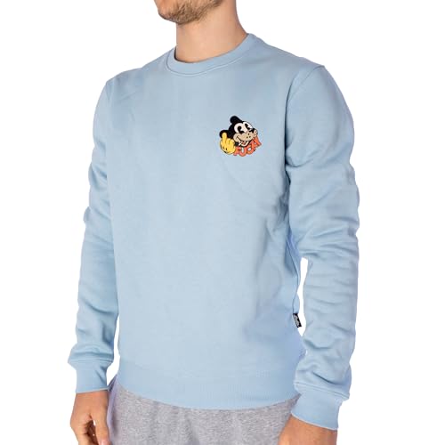 The Dudes Sweatpulli Hoodie Half Zip Herren Sweater Fucky Light Blue, L von The Dudes