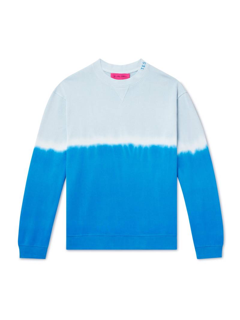 The Elder Statesman - Embroidered Tie-Dyed Cotton And Cashmere-Blend Jersey Sweatshirt - Men - Blue - L von The Elder Statesman