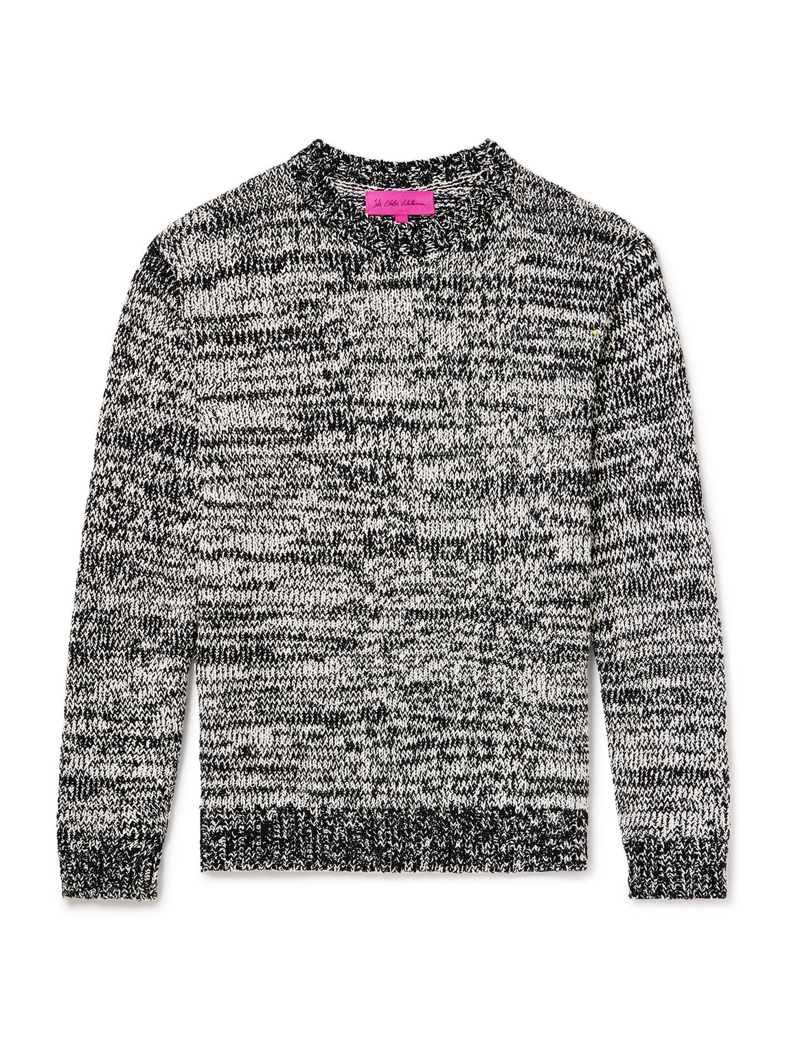 The Elder Statesman - Nora Two-Tone Cotton Sweater - Men - Black - L von The Elder Statesman