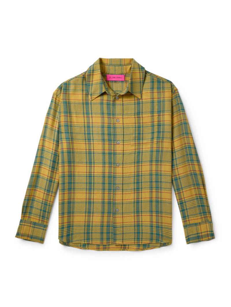 The Elder Statesman - Pashmina Checked Wool and Cashmere-Blend Shirt - Men - Yellow - S von The Elder Statesman