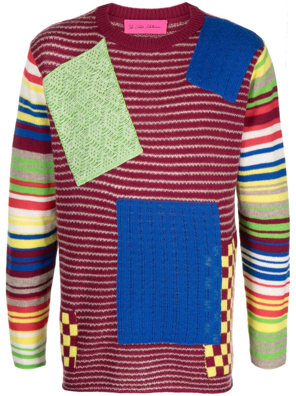 The Elder Statesman Pullover im Patchwork-Look - Rot von The Elder Statesman