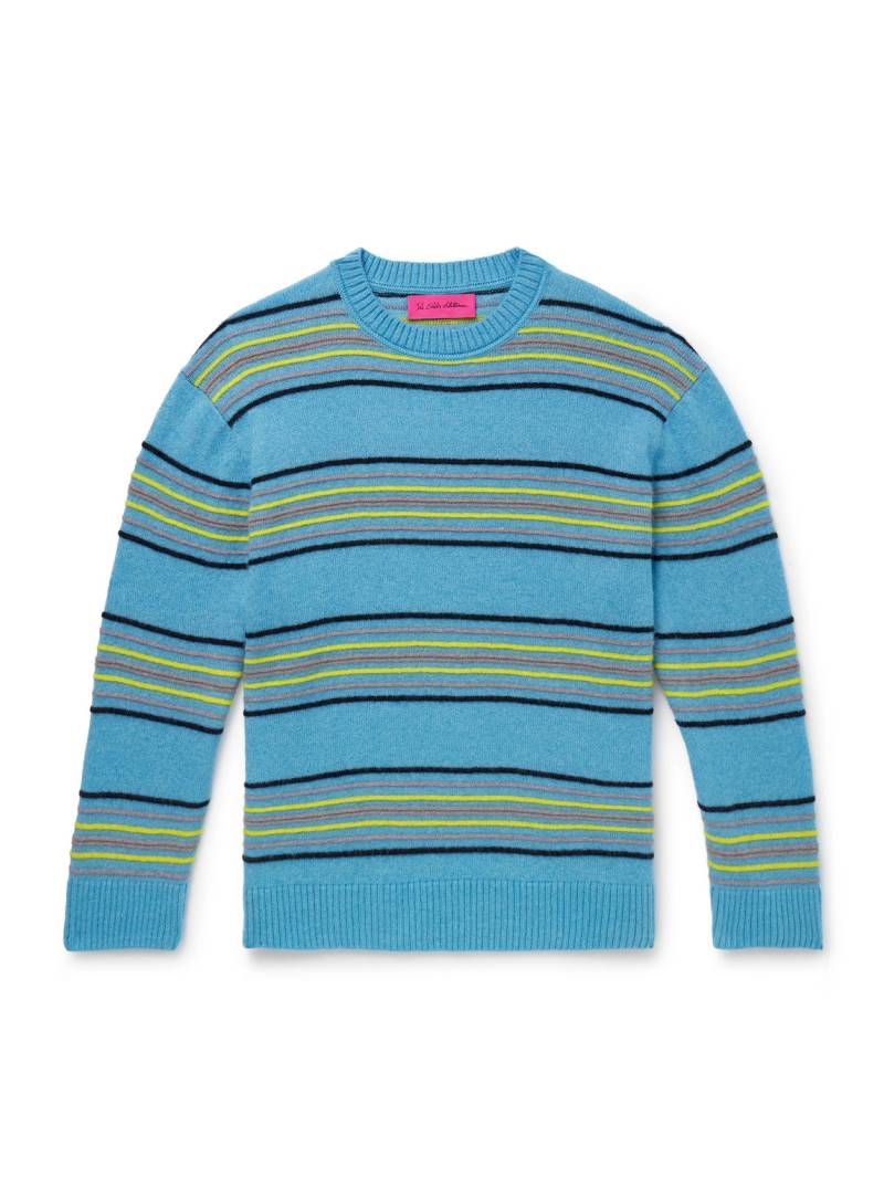 The Elder Statesman - Reef Striped Cashmere and Cotton-Blend Sweater - Men - Blue - M von The Elder Statesman