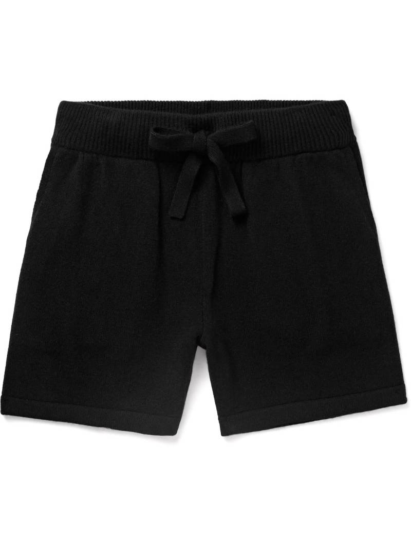 The Elder Statesman - Straight-Leg Cashmere Drawstring Shorts - Men - Black - XL von The Elder Statesman