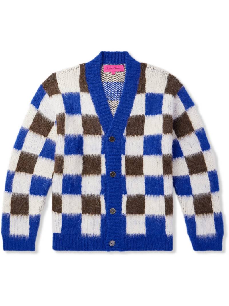 The Elder Statesman - Thistle Checked Suri Alpaca-Blend Cardigan - Men - Blue - L von The Elder Statesman