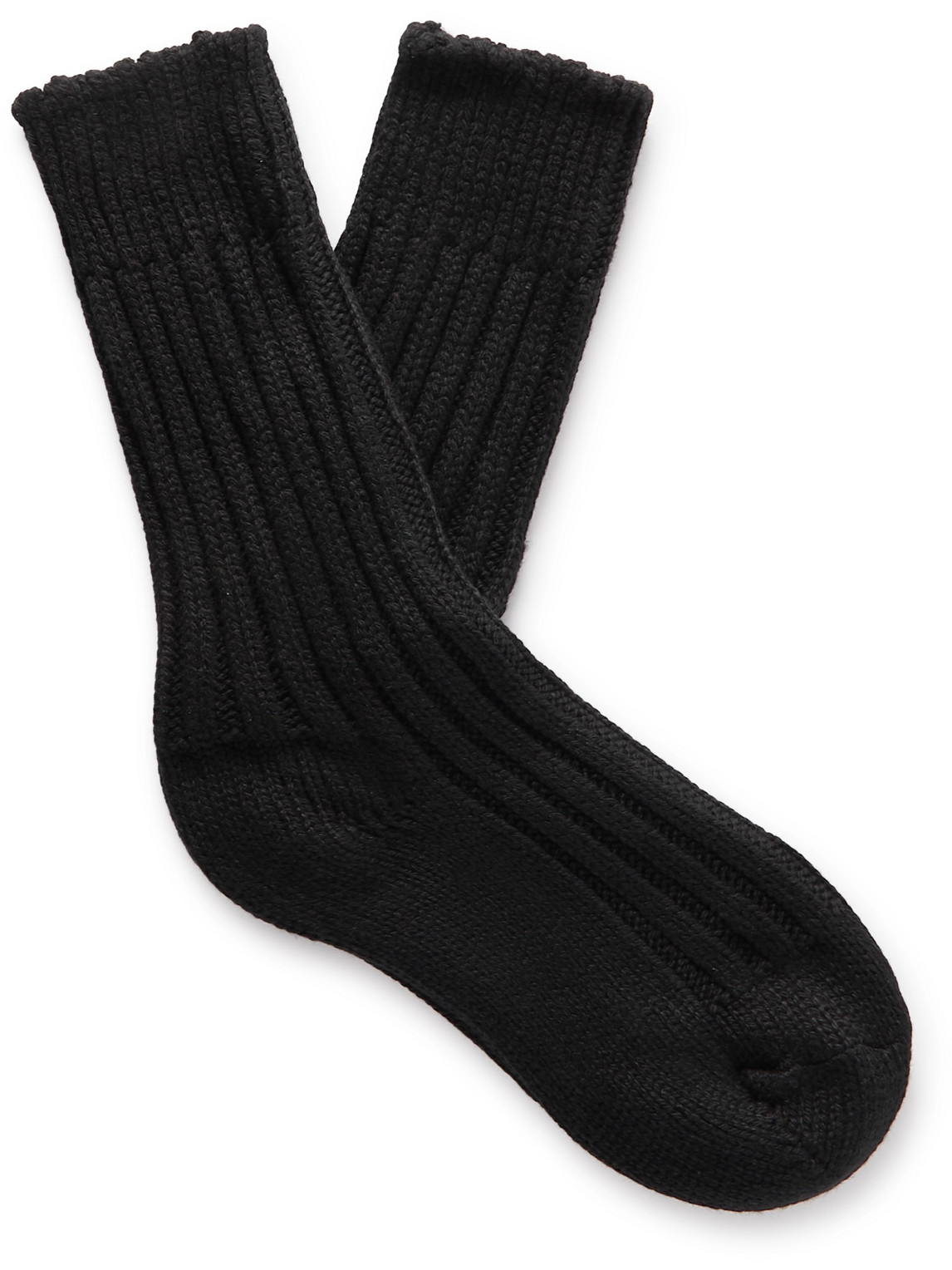 The Elder Statesman - Yosemite Ribbed Cashmere Socks - Men - Black von The Elder Statesman