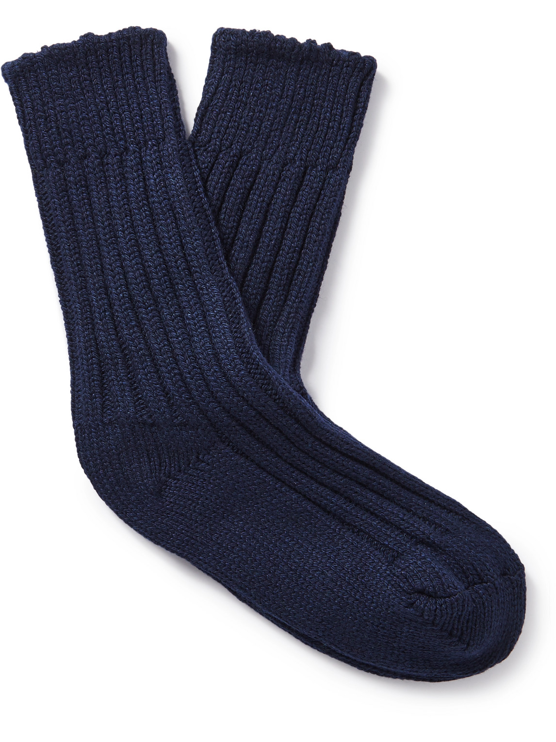 The Elder Statesman - Yosemite Ribbed Cashmere Socks - Men - Blue von The Elder Statesman