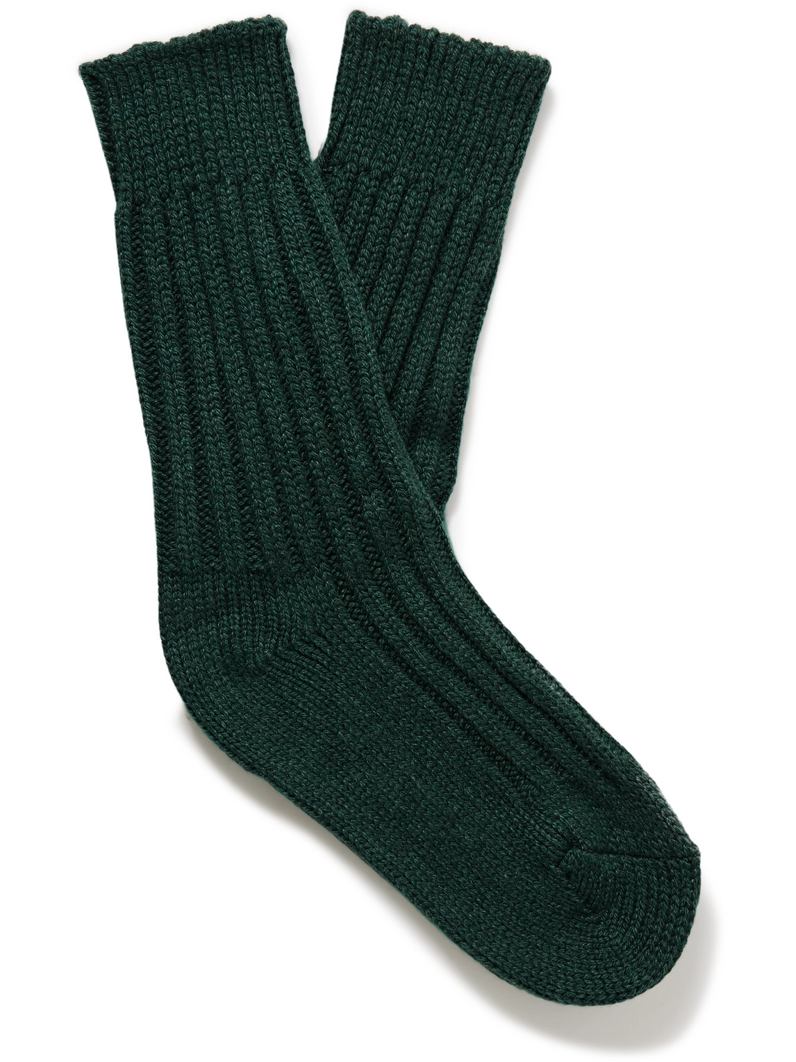 The Elder Statesman - Yosemite Ribbed Cashmere Socks - Men - Green von The Elder Statesman