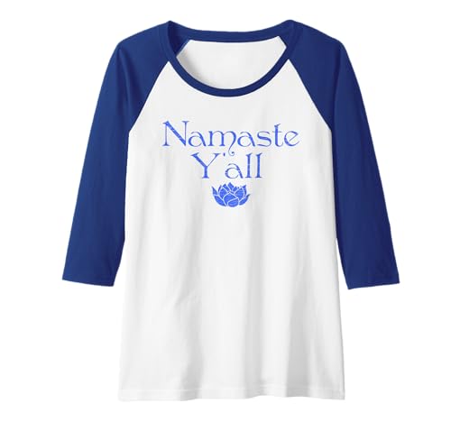 Damen Namaste Y'all Lotusblume Raglan von The Enlightened Collection