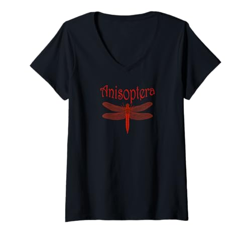 Damen Scarlet Dasher Libelle T-Shirt mit V-Ausschnitt Damen Scarlet Dasher Libelle T-Shirt mit V-Ausschnitt von The Enlightened Collection