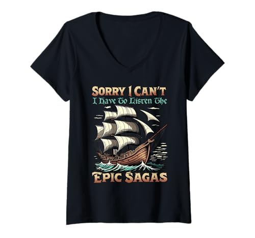 Damen Ich muss Mir das epische Sagas Odysseus Musical anhören T-Shirt mit V-Ausschnitt Damen Ich muss Mir das epische Sagas Odysseus Musical anhören T-Shirt mit V-Ausschnitt von The Epic Sagas Odysseus Musical Tees