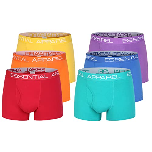 The Essentials Wardrobe Herren-Boxershorts, 6 Stück, Größe S-4XL Gr. X-Large, hell von The Essentials Wardrobe