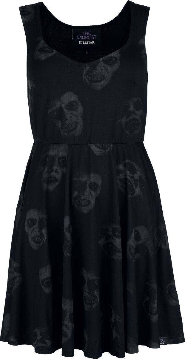 The Exorcist by Killstar Excellent Day For An Excorcism Skater Dress Kurzes Kleid schwarz grau in XXL von The Exorcist by Killstar