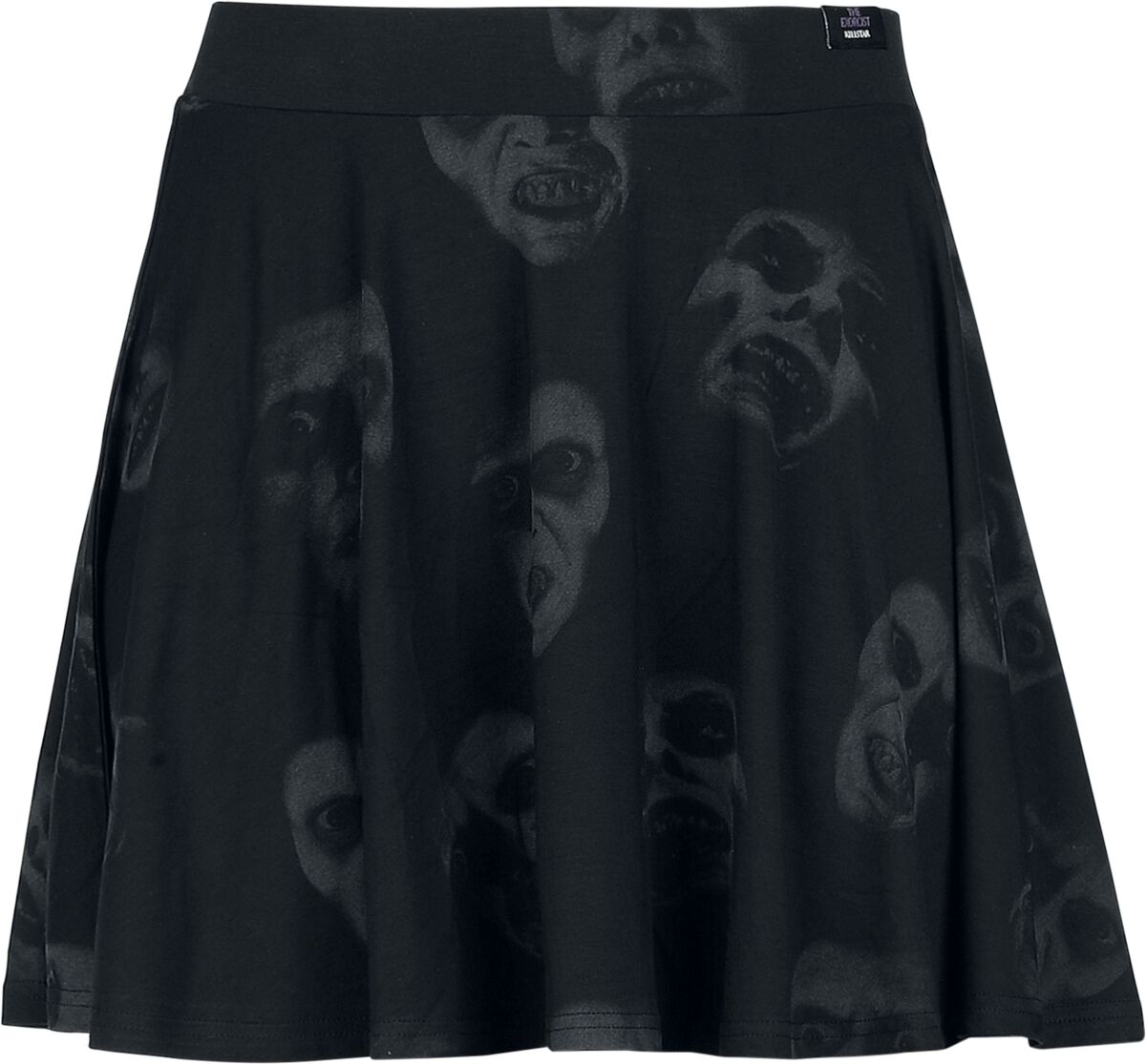 The Exorcist by Killstar Excellent Day For An Excorcism Skater Skirt Kurzer Rock schwarz grau in XXL von The Exorcist by Killstar
