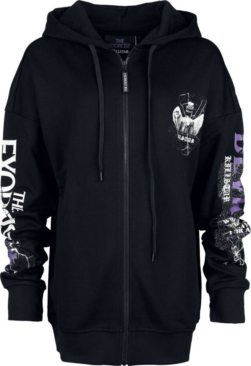 The Exorcist by Killstar - Gothic Kapuzenjacke - I'm Not The Devil Hoodie - S bis L - für Damen - Größe S - schwarz von The Exorcist by Killstar