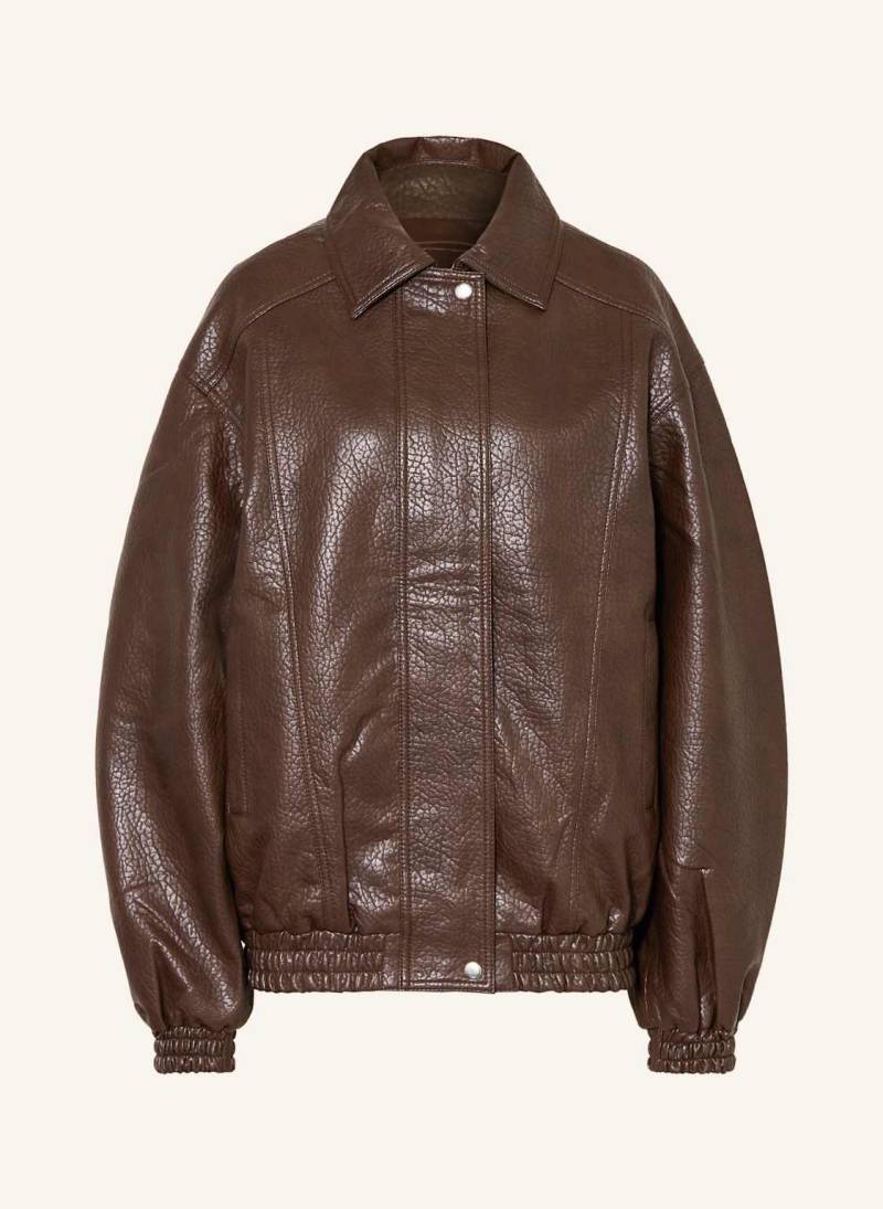 The Frankie Shop Jacke Prescott In Lederoptik braun von The Frankie Shop