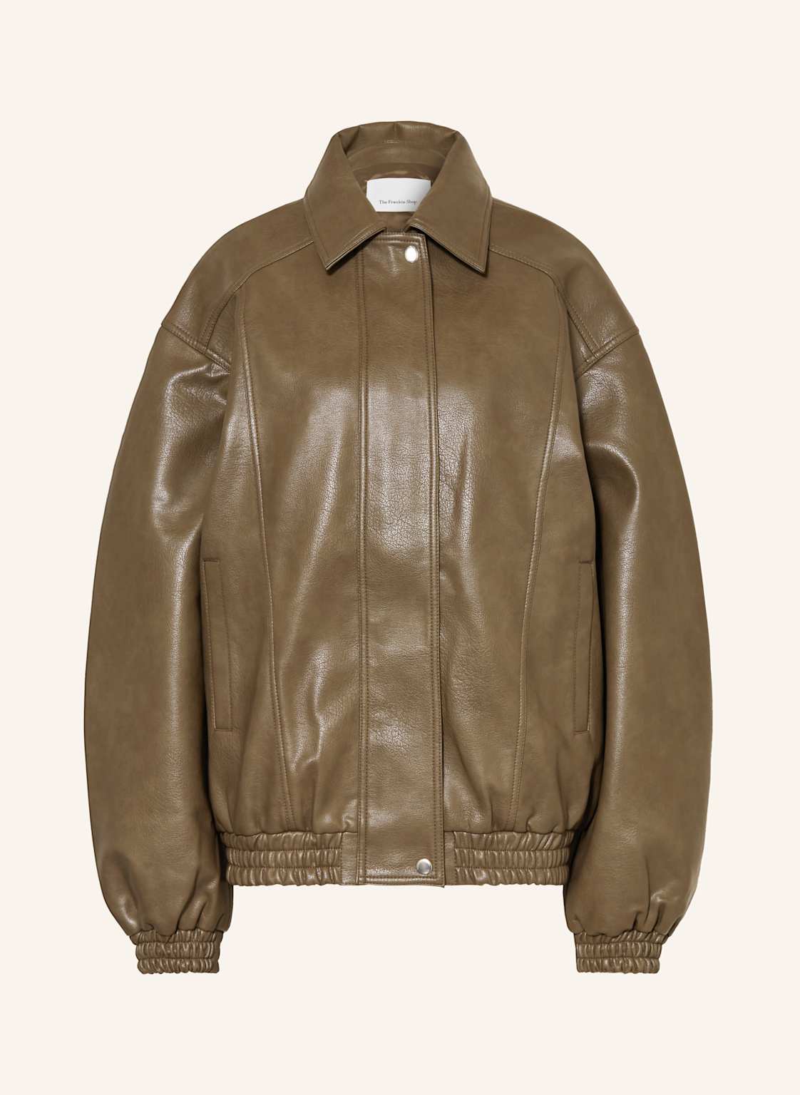 The Frankie Shop Jacke Prescott In Lederoptik gruen von The Frankie Shop