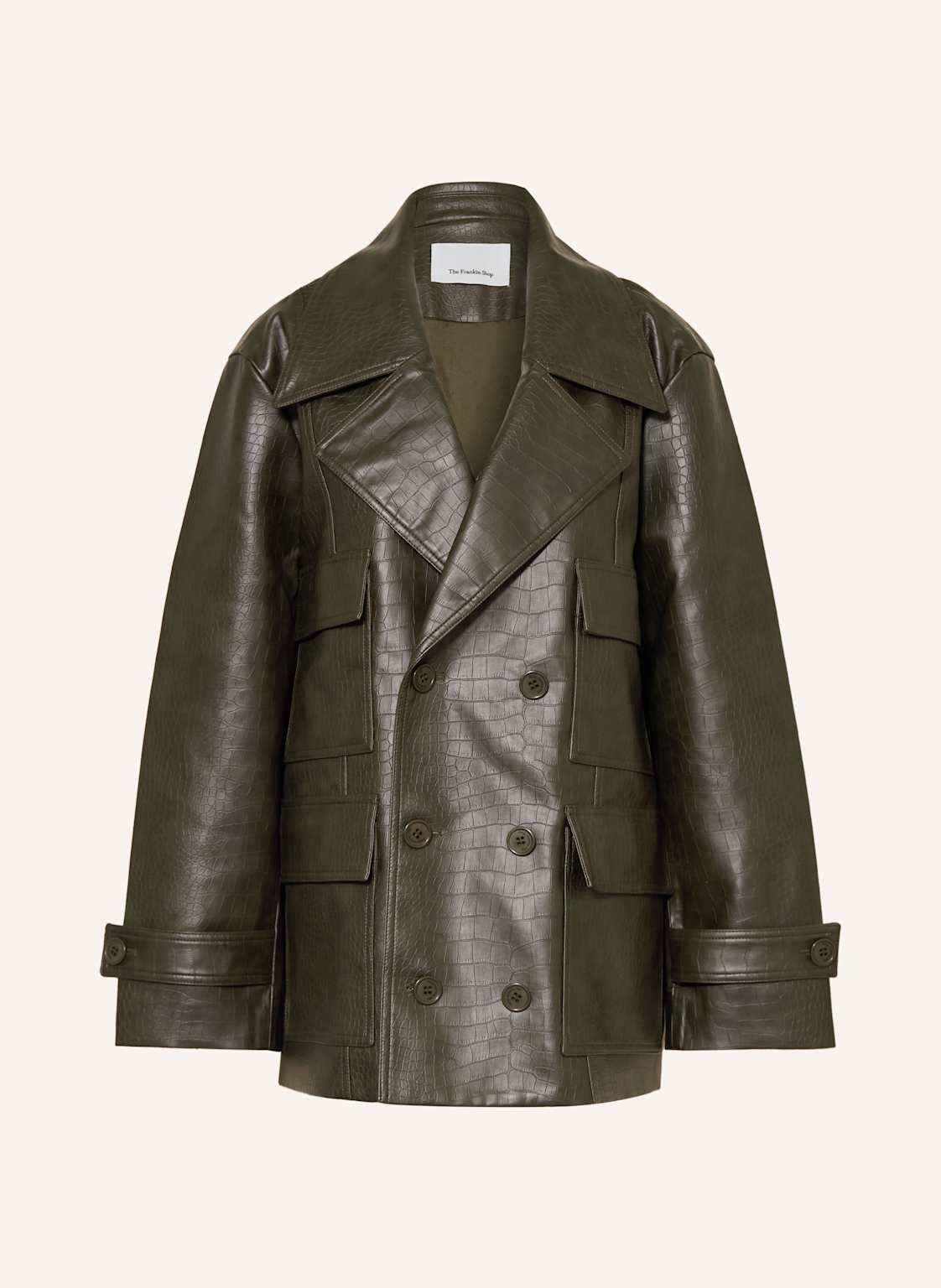 The Frankie Shop Jacke Stanton In Lederoptik gruen von The Frankie Shop