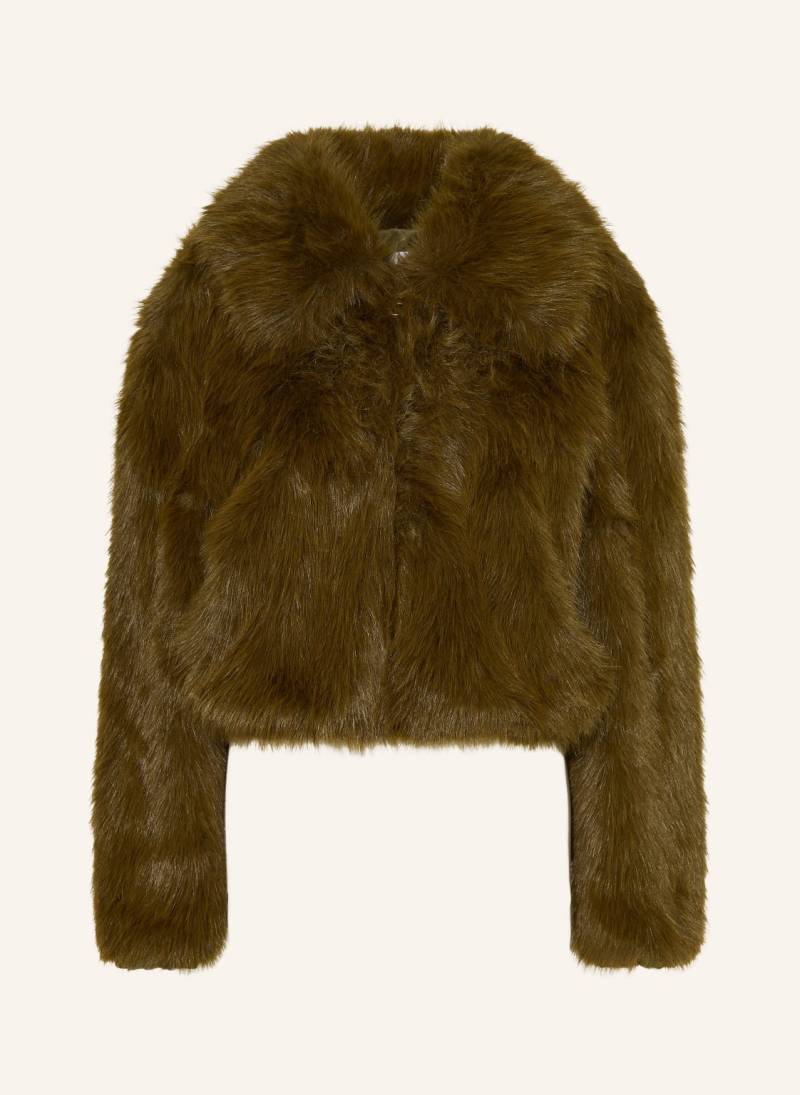 The Frankie Shop Kunstfell-Jacke Hope gruen von The Frankie Shop