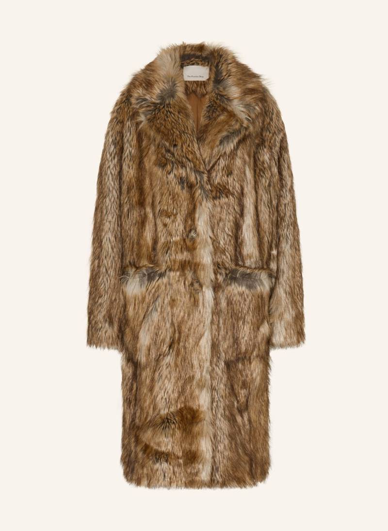 The Frankie Shop Kunstfell-Mantel Rella braun von The Frankie Shop