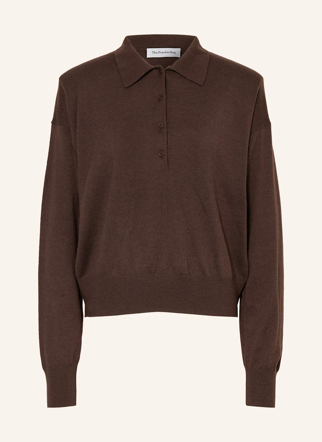 The Frankie Shop Strick-Poloshirt Croydon braun von The Frankie Shop