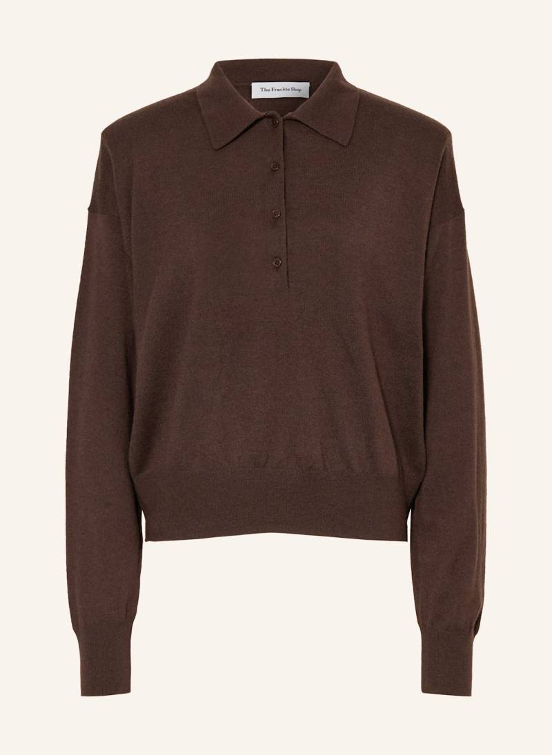 The Frankie Shop Strick-Poloshirt Croydon braun von The Frankie Shop