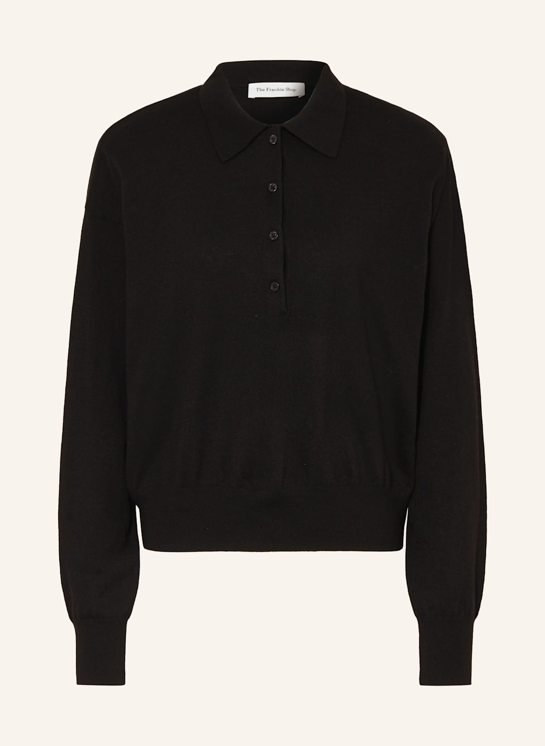 The Frankie Shop Strick-Poloshirt Croydon schwarz von The Frankie Shop