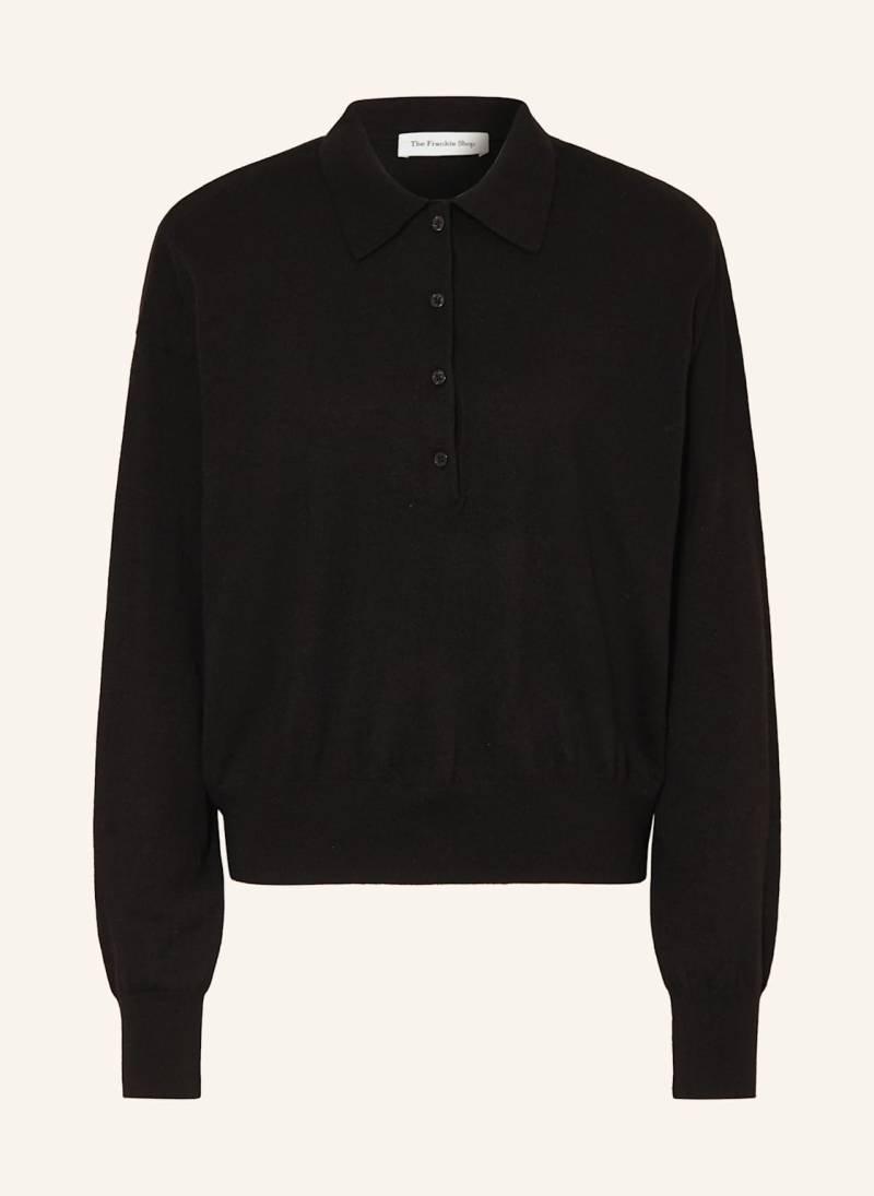 The Frankie Shop Strick-Poloshirt Croydon schwarz von The Frankie Shop