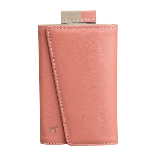 The Frenchie Co. Aroma Speed Wallet – Schlanke Fronttasche aus italienischem Vollnarbenleder – Schnellzugriffs-Zuglasche für sofortigen Kartenabruf – RFID-blockierender Schutz für Reisen, Pfingstrose von The Frenchie Co.