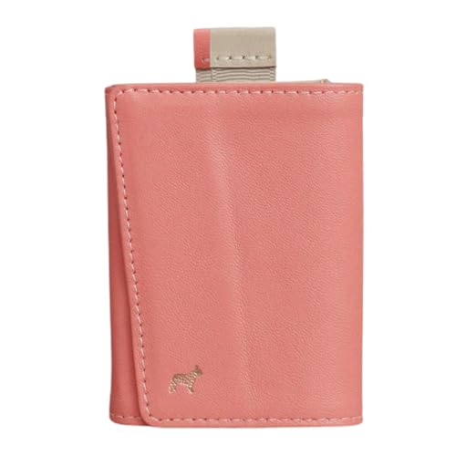 The Frenchie Co. - Speed Wallet Mini - Aroma Mini Leather Edition - Ultrakompakte, RFID-blockierende, minimalistische Geldbörse mit Schnellzugriffs-Zuglasche und Fronttaschen-Design, Pfingstrose von The Frenchie Co.