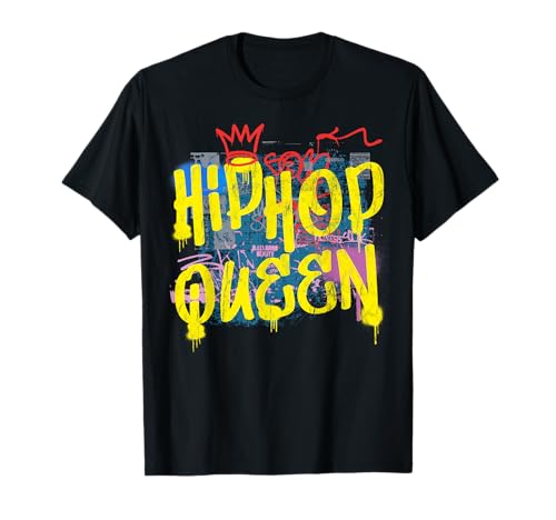 Hip Hop Queen, 80er 90er Rap B-Boy Old School Graffiti T-Shirt Hip Hop Queen, 80er 90er Rap B-Boy Old School Graffiti T-Shirt von The Fresh Hip Hop Street Art Co. His and Hers