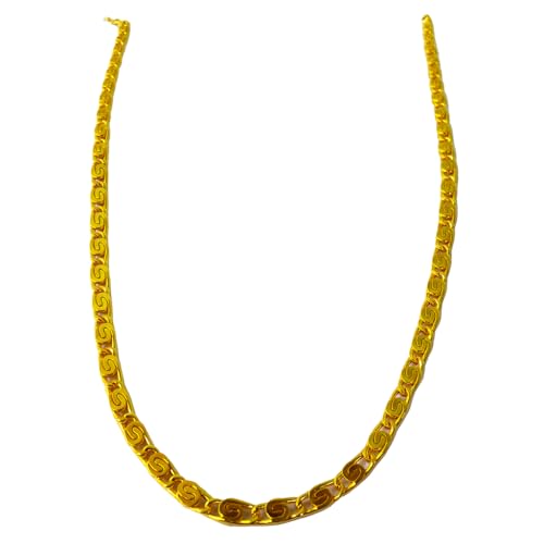 The Frienemy Store Vergoldete Halskette für Damen und Herren – langlebiges S-Link-Design, leichter Schmuck für den täglichen Gebrauch und besondere Anlässe, 0,5 cm von The Frienemy Store