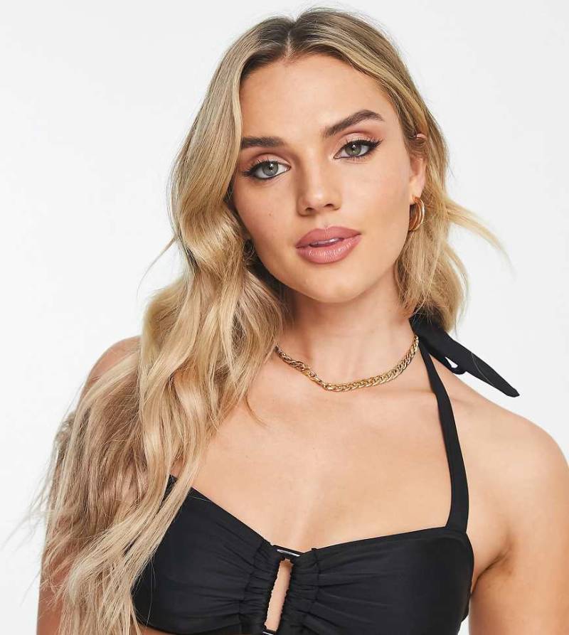 The Frolic Umstandsmode - Marin - Bikinioberteil in Schwarz mit Besatz von The Frolic Maternity