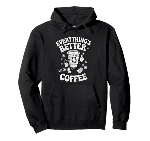 Lustiger Retro Vintage Kaffee Männer oder Frauen Kaffee Pullover Hoodie von The Funny Coffee Apparel Co
