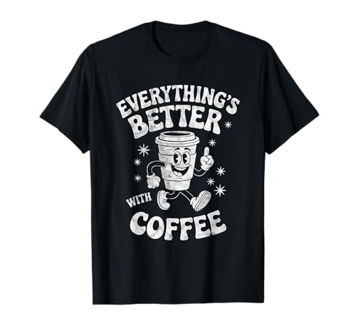 Lustiger Retro Vintage Kaffee Männer oder Frauen Kaffee T-Shirt von The Funny Coffee Apparel Co