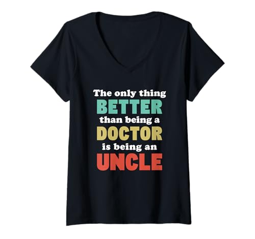 Damen Stolzer Onkel und Doktor Lustiger Onkel aus Nichte Neffe T-Shirt mit V-Ausschnitt Damen Stolzer Onkel und Doktor Lustiger Onkel aus Nichte Neffe T-Shirt mit V-Ausschnitt von The Funny Uncle Apparel Company