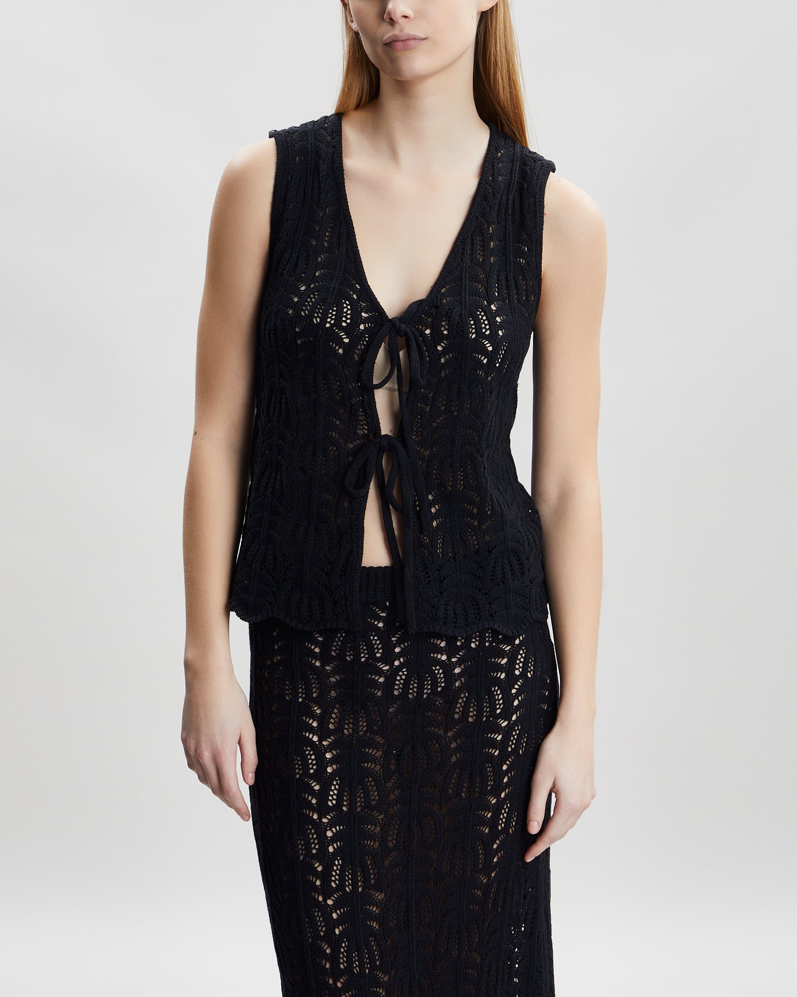 The Garment Vest Egypt Crochet Black von The Garment