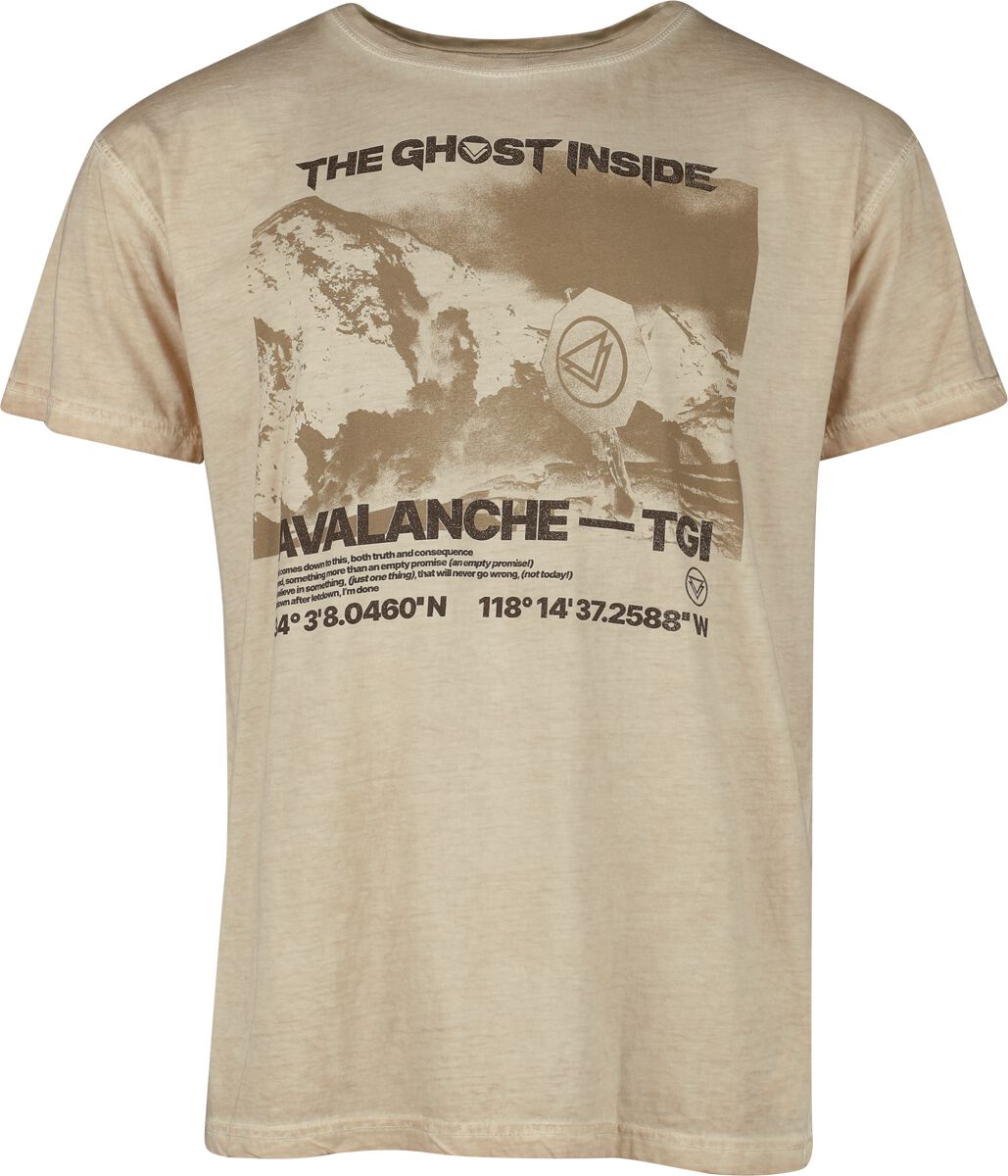The Ghost Inside T-Shirt - Avalanche - S bis 4XL - für Männer - Größe S - beige  - EMP exklusives Merchandise! von The Ghost Inside