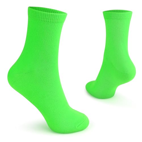 The Glowhouse Herren Socken - für Kostüme im Stil der Teddy Boys, 60er-, 70er- und 80er-Jahre - Rock & Roll - Neonfarben - Grün - 39-46 von The Glowhouse