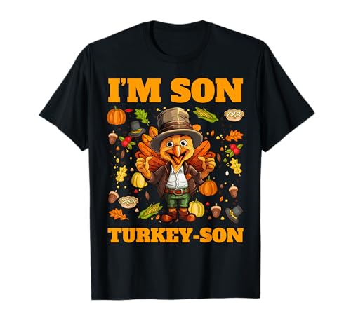 Ich bin Sohn Türkei Thanksgiving Familie Dankbarer Sohn Kind Gobble T-Shirt Ich bin Sohn Türkei Thanksgiving Familie Dankbarer Sohn Kind Gobble T-Shirt von The Gobblefather Thanksgiving Family