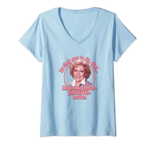 Damen The Golden Girls Iconic Rose As They Say In St. Olaf Poster T-Shirt mit V-Ausschnitt von The Golden Girls