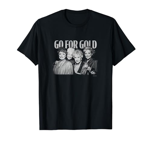 The Golden Girls Go For Gold Vintage Group Shot Chest Logo T-Shirt von The Golden Girls