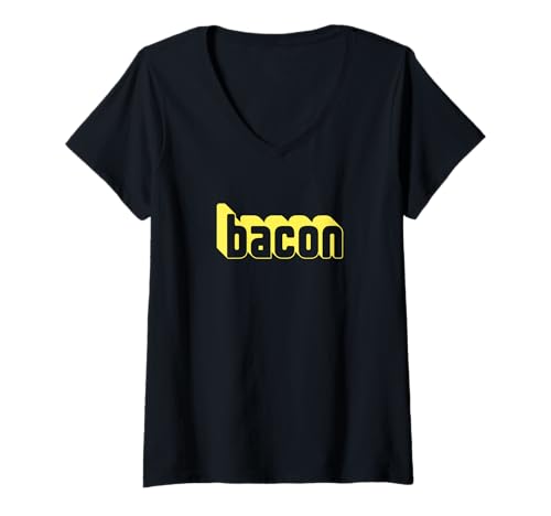 Damen I Love Bacon Frühstück BBQ Fan T-Shirt mit V-Ausschnitt Damen I Love Bacon Frühstück BBQ Fan T-Shirt mit V-Ausschnitt von The Grand Bacon